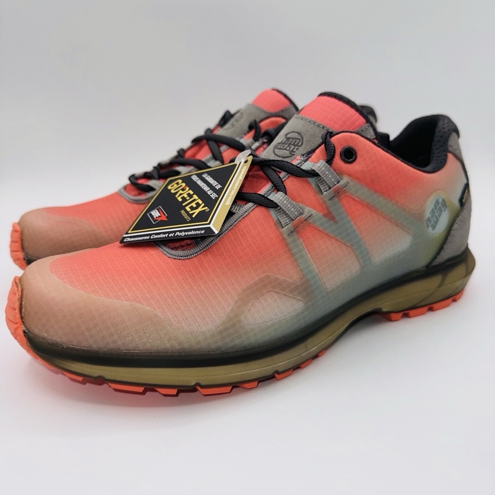 Hanwag Calpa Tubetec Lady GTX Shoes Women's Size 10.5 Coral Orange‎ Green
